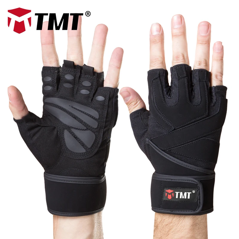 Weight Lifting Gloves with Wrist Wraps Support, Pro Padded Gym Gloves