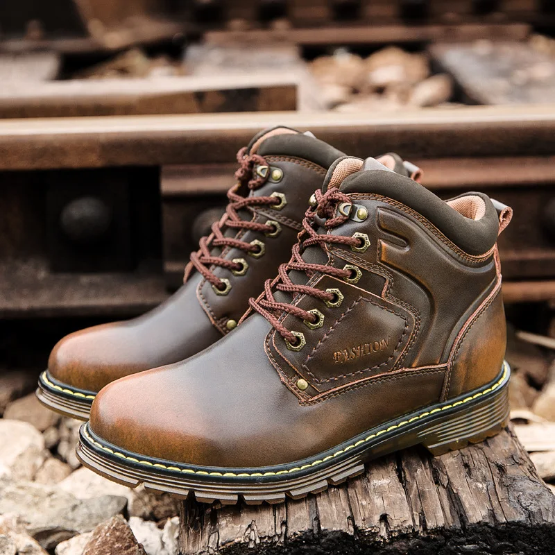 

Martin boots fall men's boots fashion casual men's shoes outdoor desert boots high help boots British tooling shoes