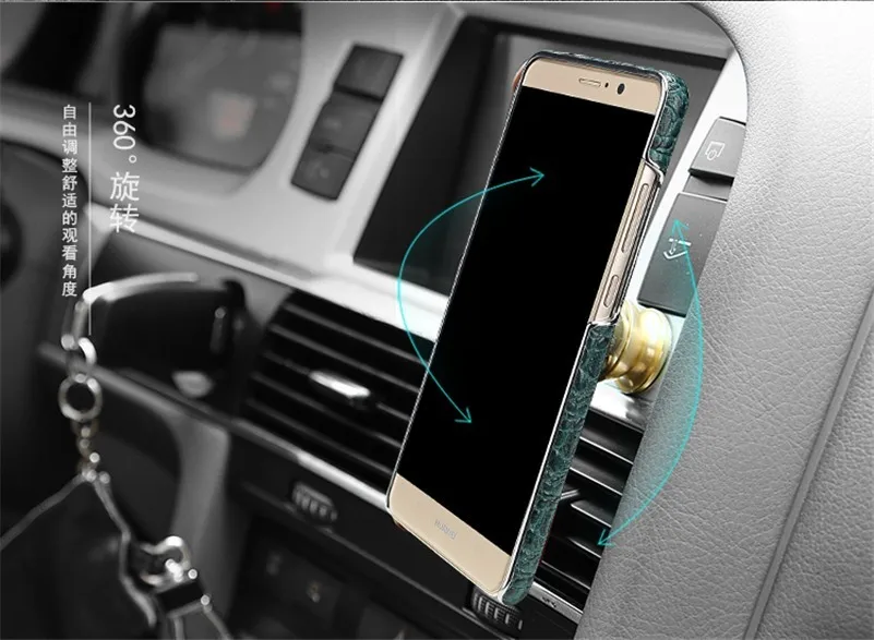 Новинка для Huawei Mate 9 чехлы для телефонов Cowskin крокодил зерно Автомобильный держатель Стенд Магнитный кронштейн с присоской оболочки