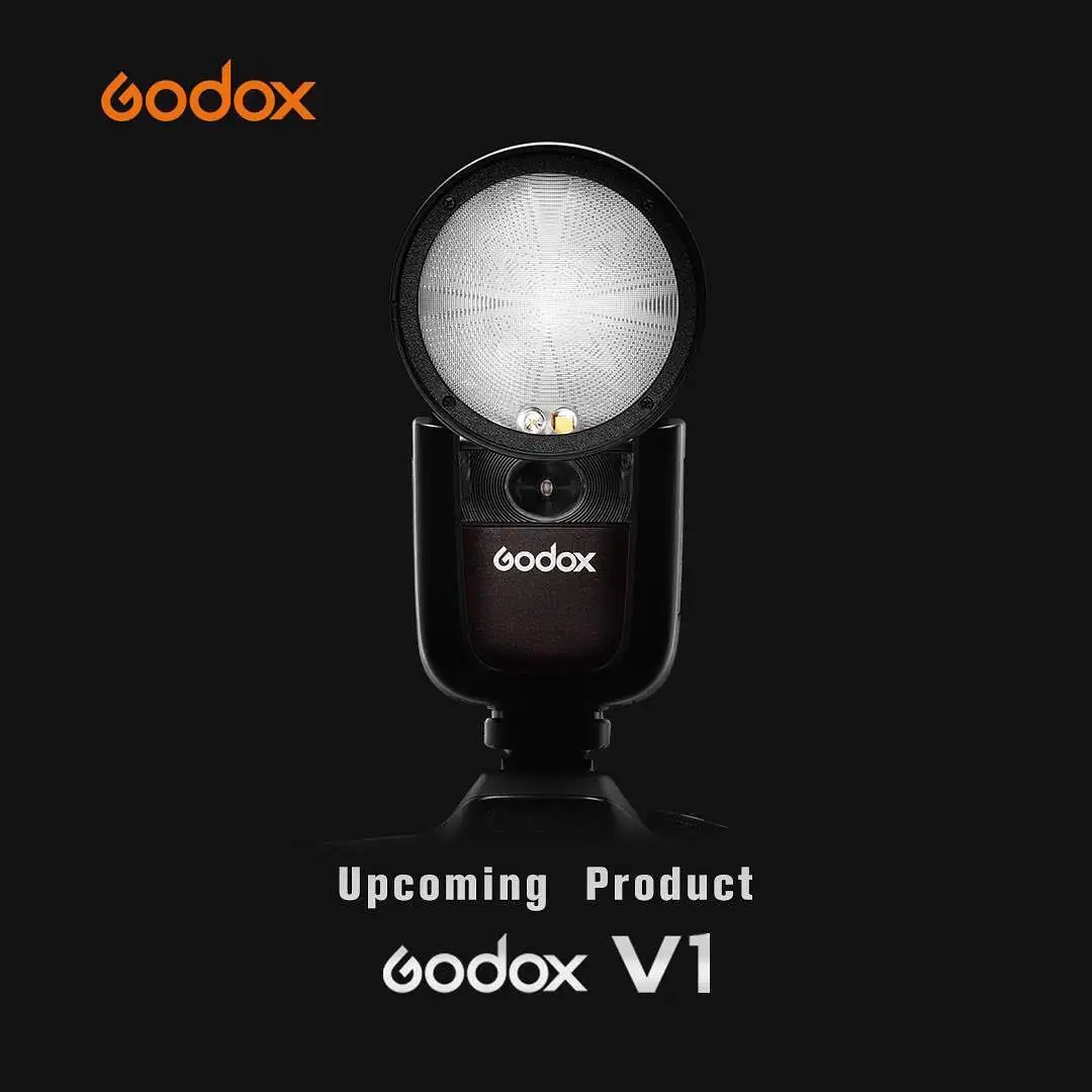 Godox V1 On-Camera Round Flash Speedlight for SONY NIKON CANON Camera R2 TTL Flashlight with AK-R1 Xpro Flash Triger