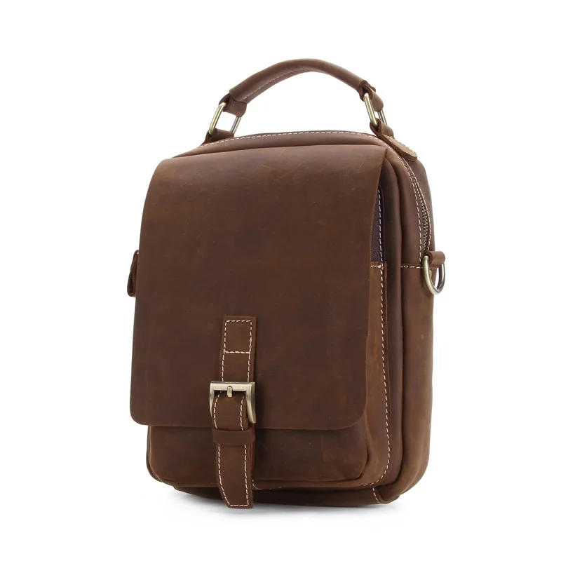 

Men's Genuine Cowhide Leather Handbag Crossbody Shoulder Sling Bag Briefcase Portfolio Messenger Bag For Male Man MS1766