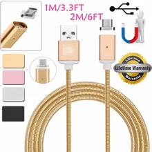 1м 2м 2.4A Быстрая зарядка Магнитная Micro USB кабель Дата синхронизации переходник для зарядного устройства Шнур для Android Samsung S4 S6 S7 Edge LG htc планшеты