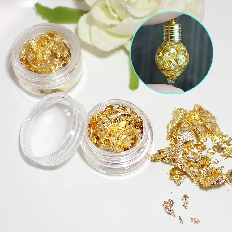 

6 boxes Gold Glitter Foil Decorations Handmade DIY Scrapbooking Craft Decoration silicone mold filler Jewelry Making