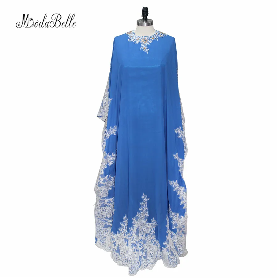 Modabelle Dubai Kaftan Formal Evening Gowns Dresses Long Dark Blue Lace Crystal Evening African Dresses font