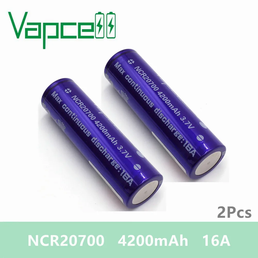 VAPCELL INR20700 2 шт. 4200 мАч 16A литиевая аккумуляторная батарея Электронная дымовая 20700 VS