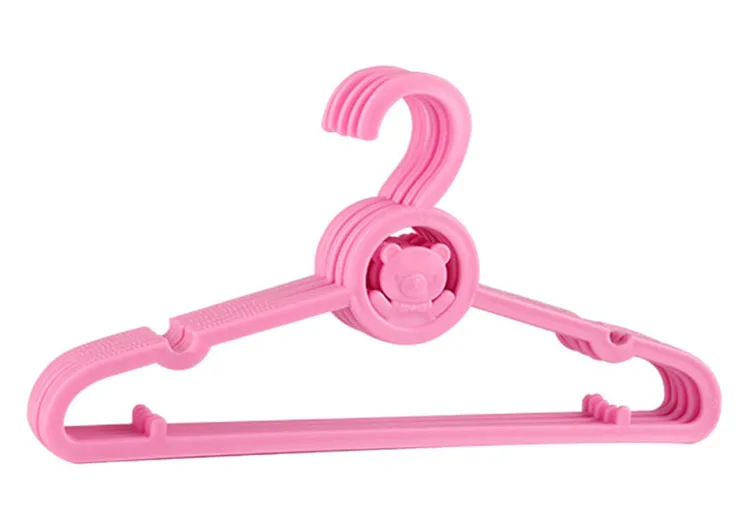 pink 5 шт./лот, детские вешалки для одежды, вешалка для детского пальто, органайзер, шкаф для одежды, пластиковая вешалка для детской одежды, вешалка для брюк - Цвет: pink