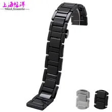 youyang High quality Ceramic Black White strap bracelet band women men 16mm 18mm 20mm ceramic watch