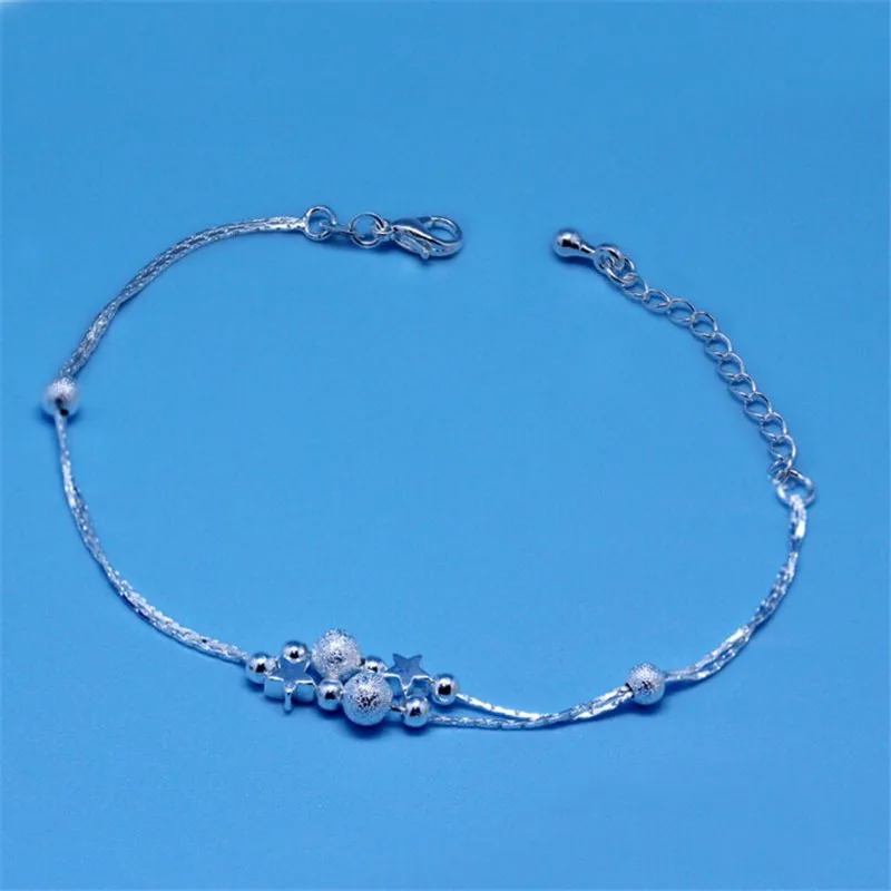 1 шт. браслеты серебряный браслет модные браслеты со звездами для женщин браслеты и браслеты модные ювелирные изделия