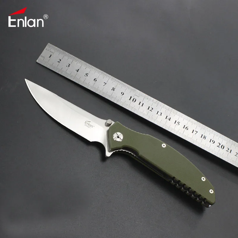 Складной нож ENLAN EW054 8Cr13Mov лезвие G10 Ручка Ножи с подвесным зажимом кемпинг