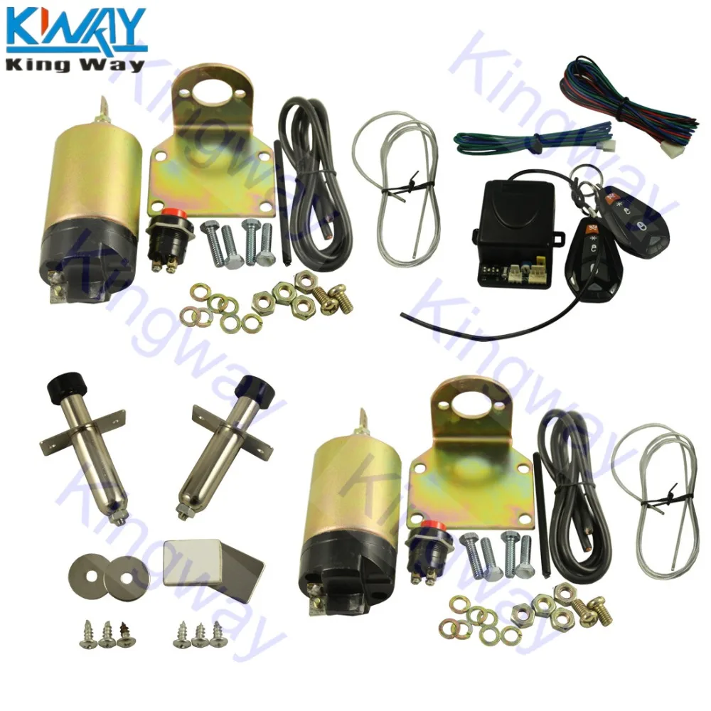 Us 55 97 Free Shipping King Way Diy Shaved Door Popper Kit For 2 Door With 2 Remotes 80 Lbs Popper System In Locks Hardware From Automobiles