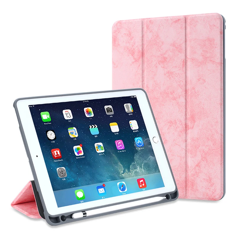 Для iPad Pro 12 9 2018 Ретро Холст Флип кожаный чехол тонкий складной Стенд смарт для