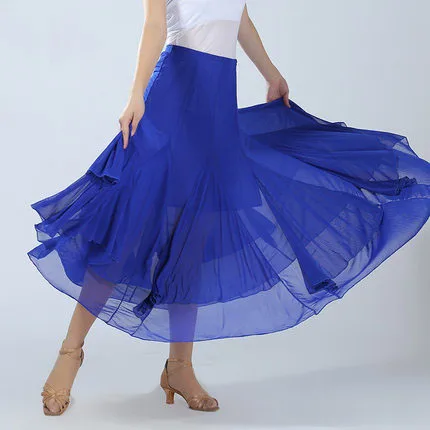 Women girls ballroom dance skirt long swing modern standard waltz competition dance dress belly Latin tango skirts women dance skirt