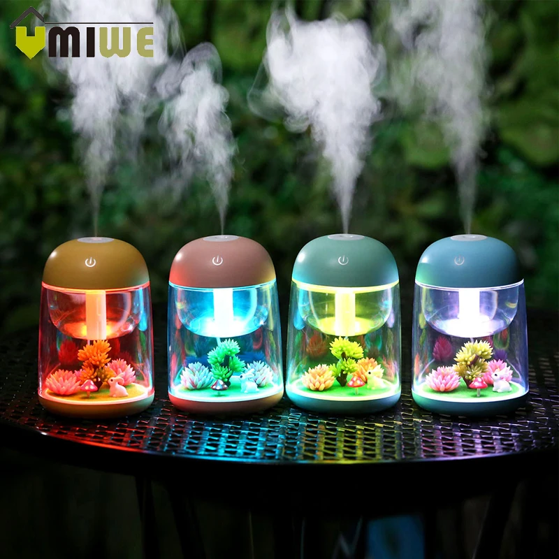 

USB Rechargable Micro Landscape 7 Colors Night Light Home Humidifier Essential Oil Diffuser Mini Air Humidifier for Baby Bedroom