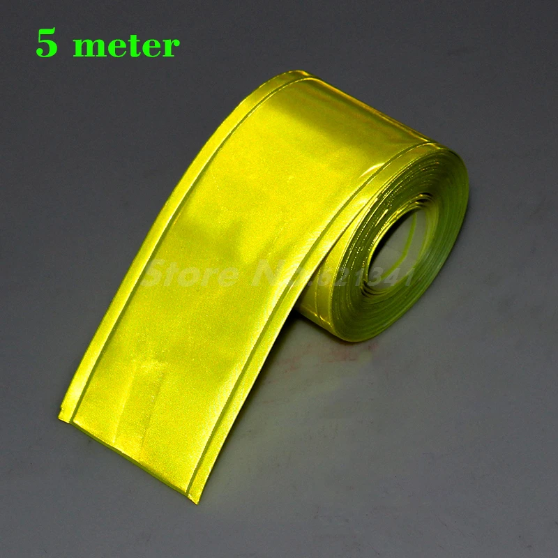Yellow Reflective Tape PVC Belt Stripe Warning Tape Sew On Clothes Cap
