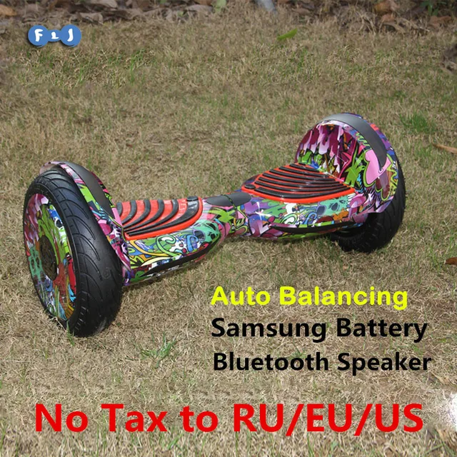 Flj hoverboard автоматическая балансировка led 10 дюймов колеса самостоятельно балансировки скутер samsung аккумулятор bluetooth скейтборд баланс скутер