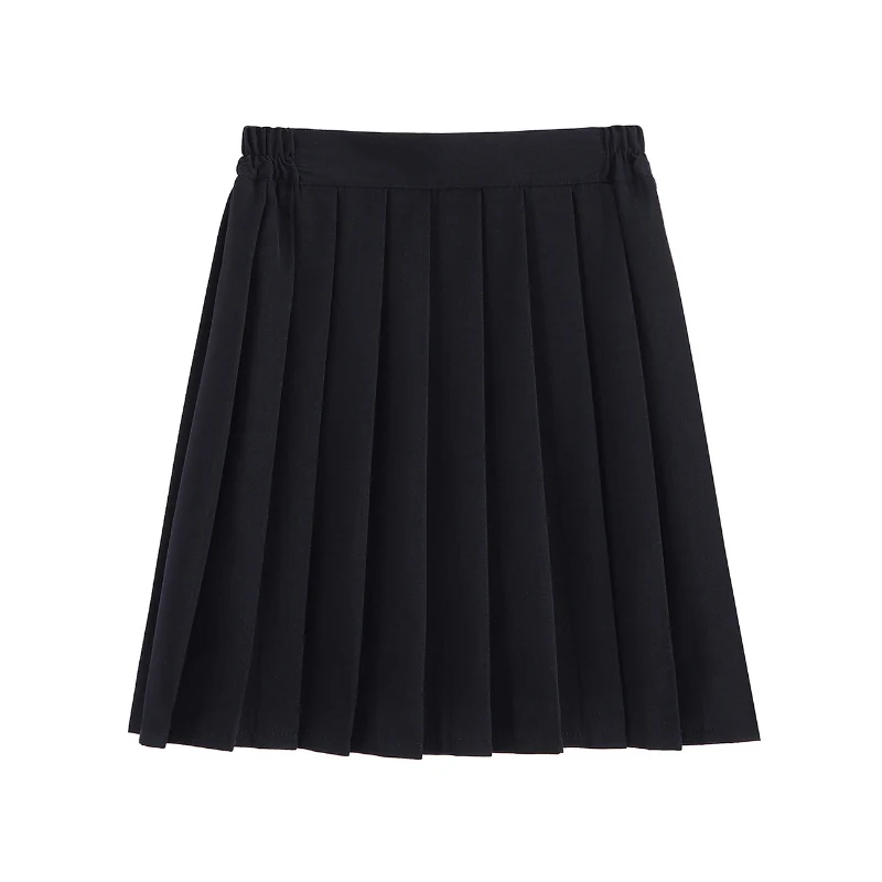 Droppshiping Women Pleated Skirts Elastic Waist Sailor Mini School Uniform Casual Students Skirt dg88