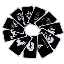 10 шт. Аэрограф Краска для тела Трафареты Аэрограф Air Pen косметика составляют Временные татуировки хной Шаблоны