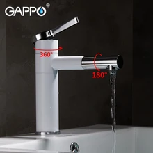 GAPPO Basin Faucets white waterfall faucet bathroom water sink faucet taps basin mixer sink faucet deck mounted mixe gappo basin faucets black tall bathroom faucet water taps basin sink faucet taps mixers black faucet deck mounted