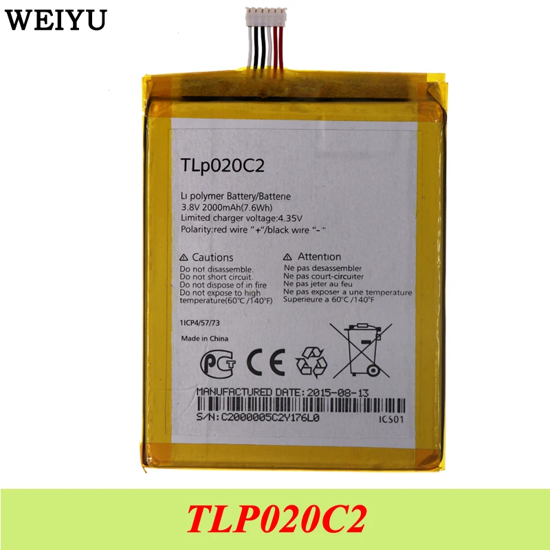Аккумулятор TLP020C2 для Alcatel Idol x1s 6034R S950 x 6037y 6040x6032 TCL аккумулятор 2000 мАч | Мобильные