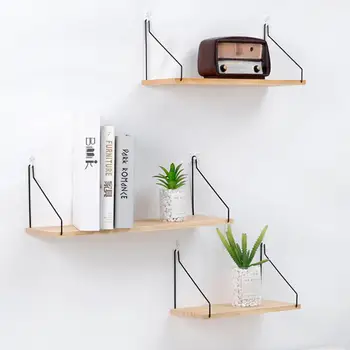 

Home Wall Hanging Single Board Pots Figurines Storage Rack Shelf Holder