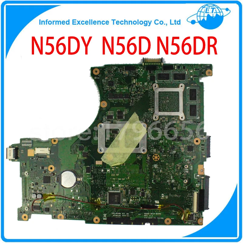 Original laptop motherboard for asus N56D non-integrated mainboard fully tested free shipping asus g31 motherboard g31tlm g31tlm2 fully integrated g31tm v1 0 lot