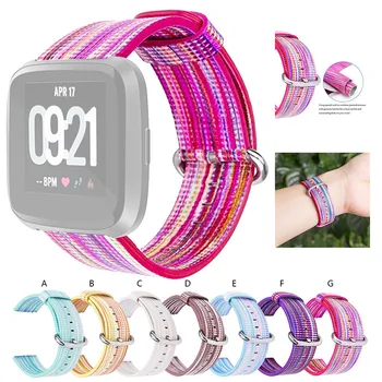 

2pcs Fine Woven Nylon Replacement Band Sport Strap For Fitbit Versa Lite bracel smart watch accessories sports wristbelt