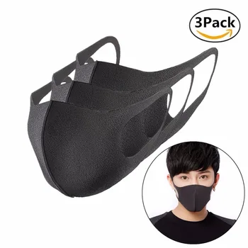 

Fashion Mouth Mask,Unisex PM2.5 Pollen Anti Dust Mask Anti Pollution Mask Elastic Earloop Face Mouth Mask Ice Reusable 3Pack