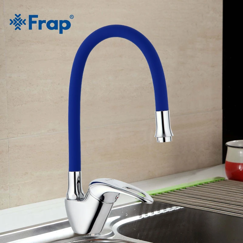 Frap Kitchen Faucet New Arrival 6-color Silica Gel Nose Any Direction Rotation Cold and Hot Water Mixer tap Torneira Cozinha