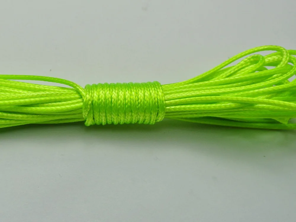 

30 Meters Neon Green Korean Waxed Cord Thread Line 1.5mm for Jewelry String