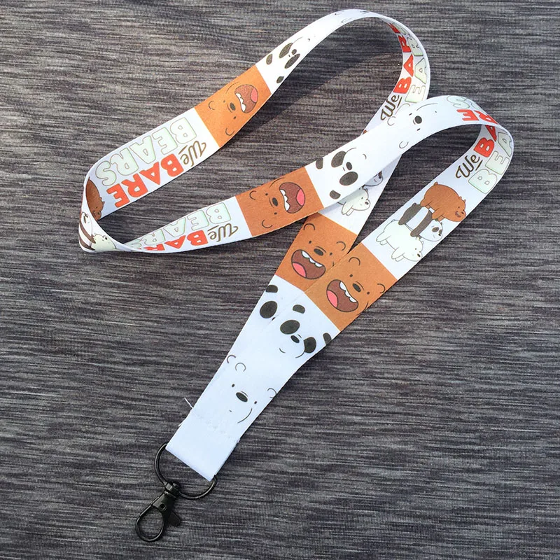 

TV We Bare Bears Cartoon Neck Lanyard Clip Badge Cards Polaroid Camera Call Phone Key Chain Straps Gift 1pc