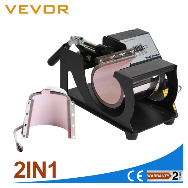 

VEVOR Good Prices Two Mug Heat Press Machines 3.1"-3.5"diameter Digital Double Display Controller Hot Sales