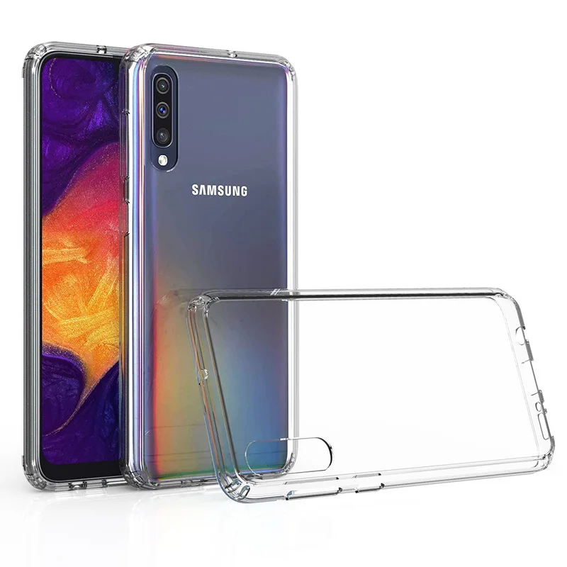 For Samsung A50 Case Crystal Hybrid TPU Bumper Clear Hard Plastic Back Cover Cases For Samsung Galaxy A40 A70 A10 A20 A30 2019