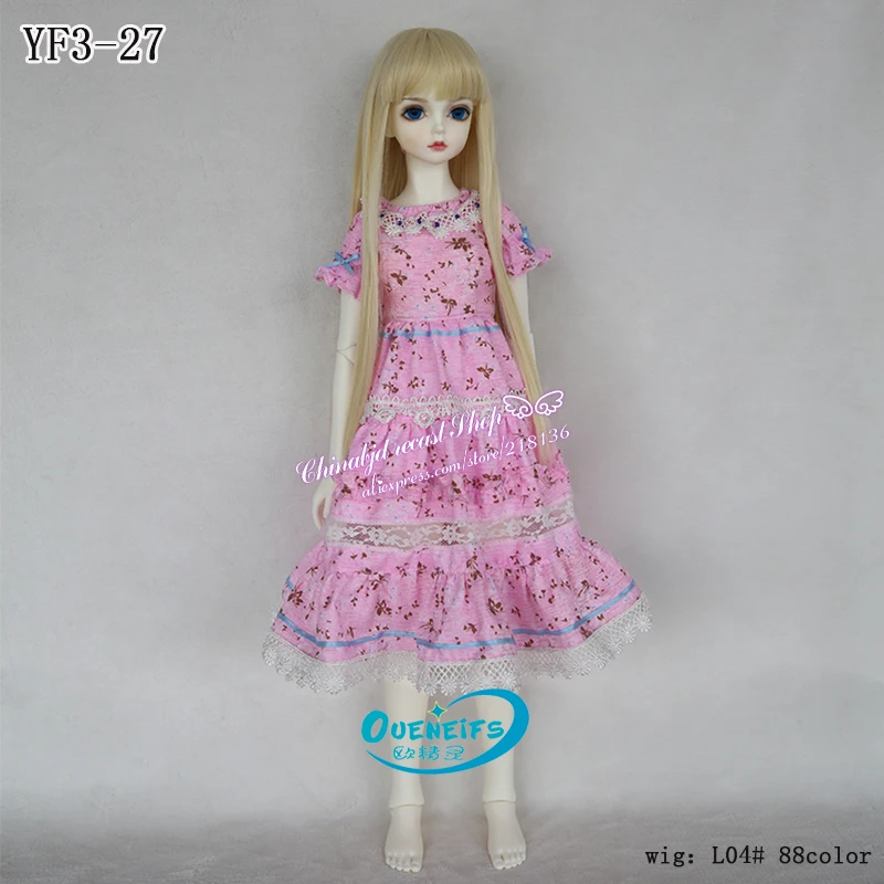 Одежда для кукол BJD SD длинная юбка 1/3 платье с цветочным рисунком кружевное