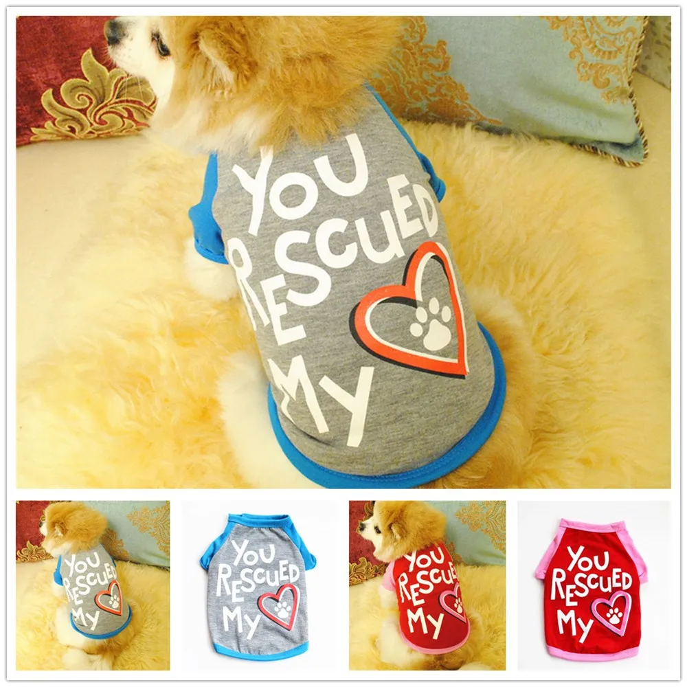 2019 Transer High Recommended 100% Cotton Footprint Vest Pet Clothing Dog Clothes Puppy Spring Summer 7.3 | Дом и сад