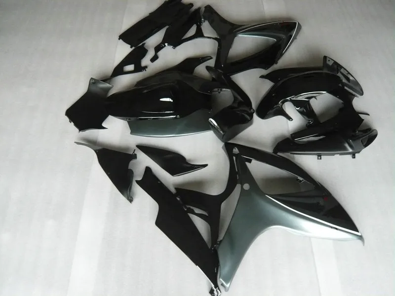 Мотоциклетный вставной обтекатель комплект для SUZUKI GSXR600 750 K6 06 07 GSXR 600 GSXR750 2006 2007 серый черный глянец обтекатели комплект+ подарки SB66