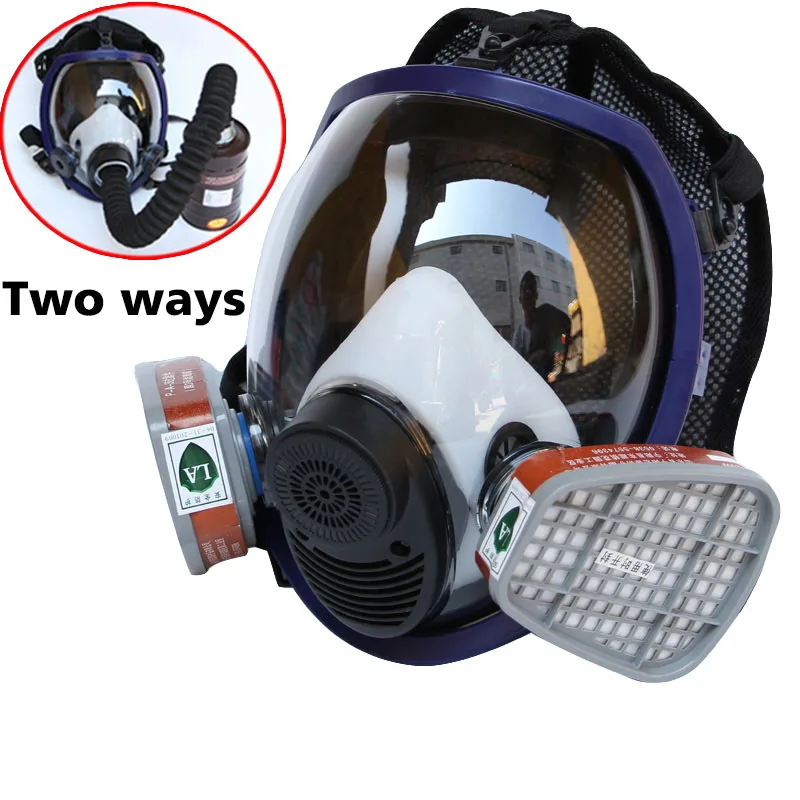 

Gas masks Full Face Respirator Gas Mask Breather 2 in 1 Function 6800 Silicone Mask for Industry Painting Spraying Anti-dust