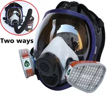 Gas masks Full Face Respirator Gas Mask Breather 2 in 1 Function 6800 Silicone Mask for Industry Painting Spraying Anti-dust