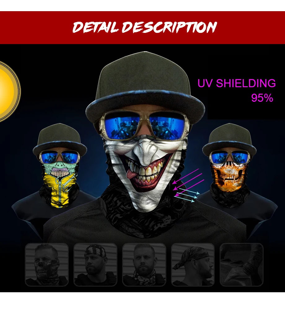 ADK Boys Mask Bts  Fashion Masks High Quality Outdoor Ghost Neck Warmer Multi Use Scarf Balaclava Climbing (3)