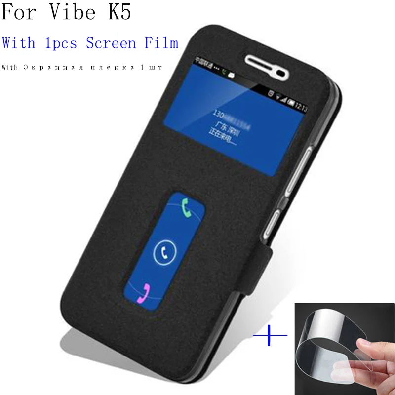 

Smart view window flip case For Lenovo Vibe K5 K 5 case shell open window leather phone case For Lenovo VibeK5 back cover