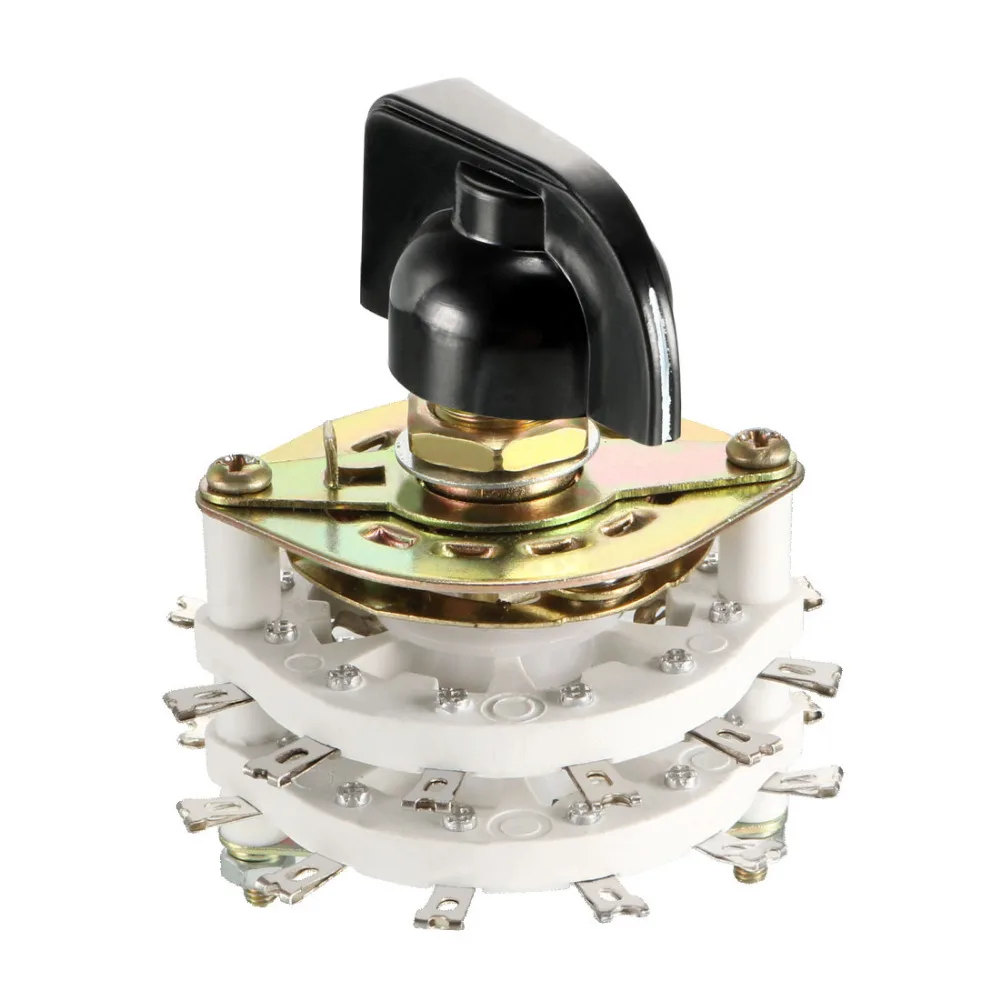 

Uxcell 1PCS 2/6 Pole Switch 3/4/11 Position Select Table 1/2 Deck Band Channel Rotary Switch Selector with Knob Used On Radio TV