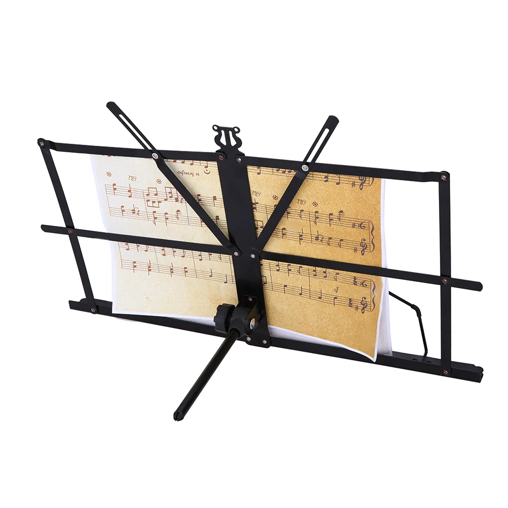 Professional Folding Music Stand Metal Sheet Music Holder Foldable
