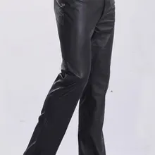 Осенне-зимние повседневные мотоциклетные брюки из искусственной кожи, мужские брюки, мужские брюки из искусственной кожи, мужские брюки, мужские брюки, бархатные утепленные черные брюки
