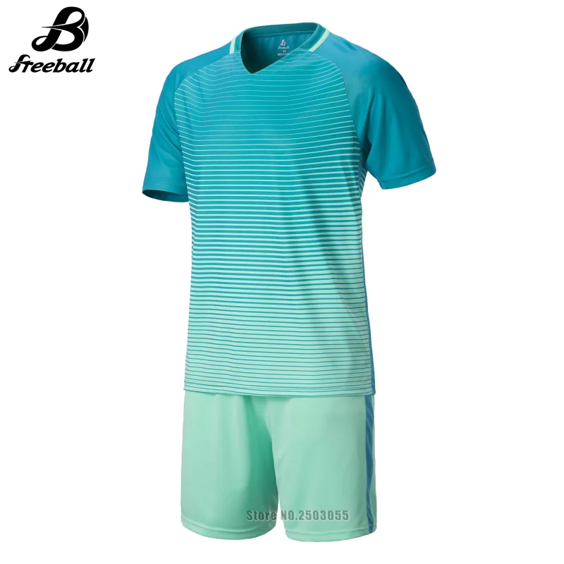 

2017 High Quality New Men Soccer Jerseys Suit Uniform Football Training Set Custom Name Number Short Sleeve Sport Wear For Male
