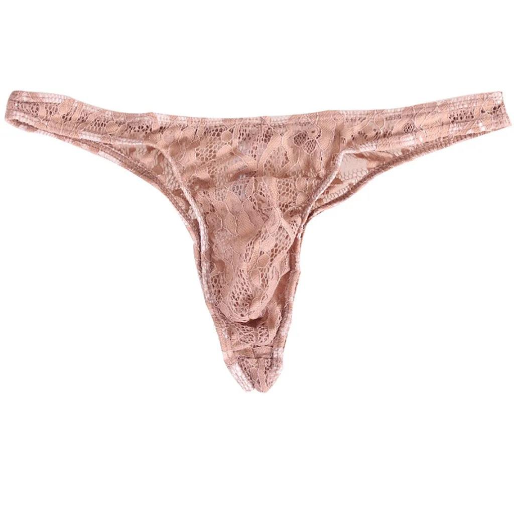 

YOUYEDIAN Men's underwear briefs Sexy Lace Breathable Natural Washed Youth Briefs Lace Male thin soft Thong Briefs#y20