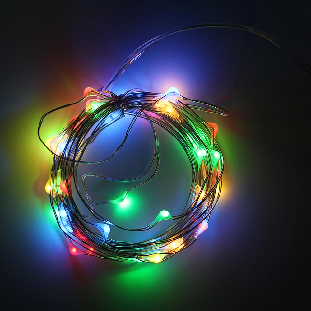 На солнечной энергии 10 м 100 LED медная проволока Гирлянда для свадьбы