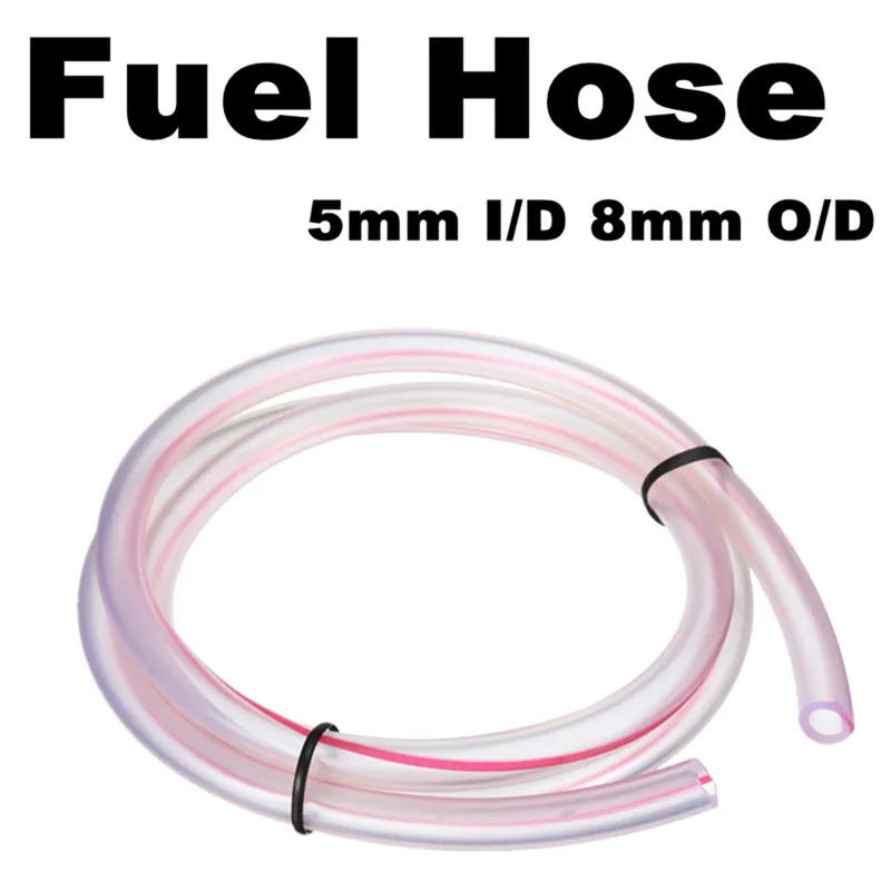 1m x 5mm Pink Fuel Pipe Line 