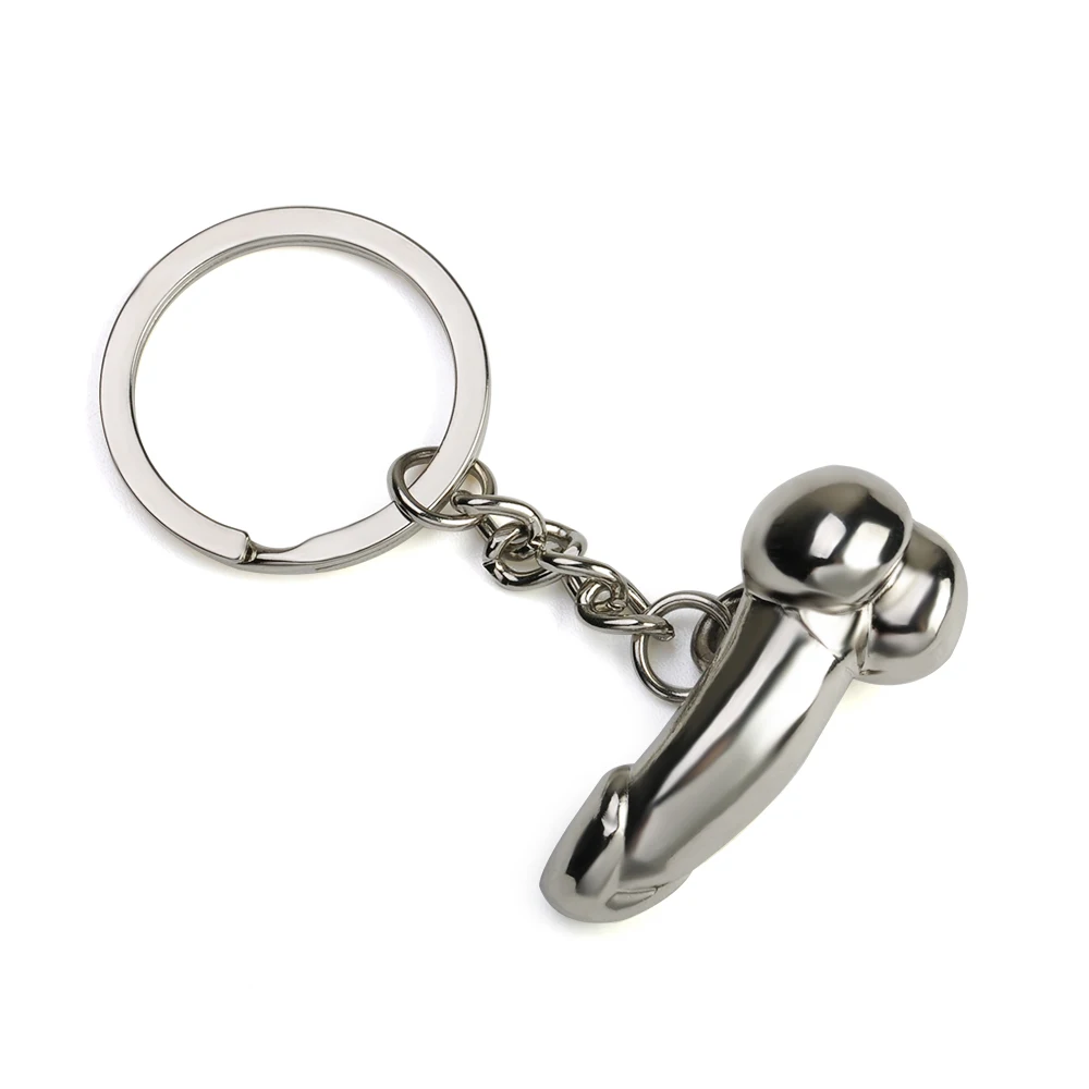 Male Genitalia Key Chain for Lovers Metal Sexy Dick Penis