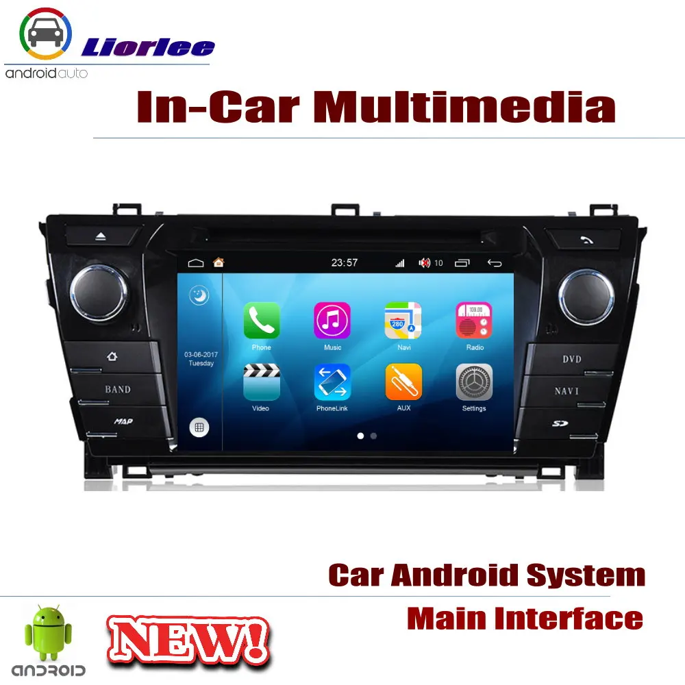 Top Car Android System RockChip PX5 1080P IPS LCD Screen For Toyota Corolla (E160) 2012~2019 DVD Player GPS Navigation 1