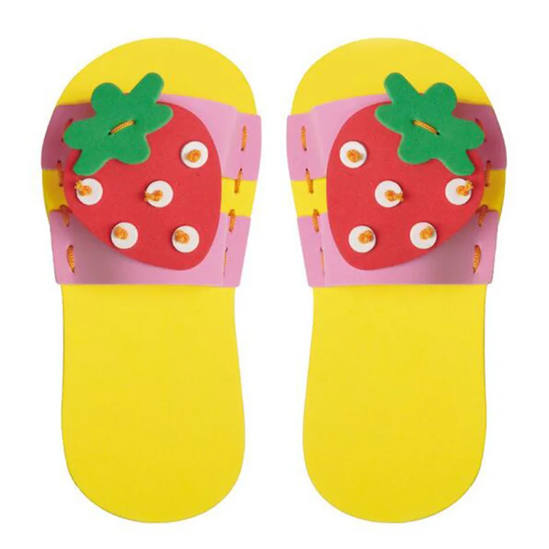 

1 *Colorful Creative DIY Children EVA Handmade Slippers Material Kindergarten Puzzle Toys for Kids Preschool Tools Funny Games