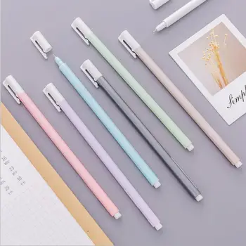

36 PCS/Lot Small Fresh Plastic Gel Pens 0.5mm Signature Pen Needle Writing Pen Black Refill Office Stationery